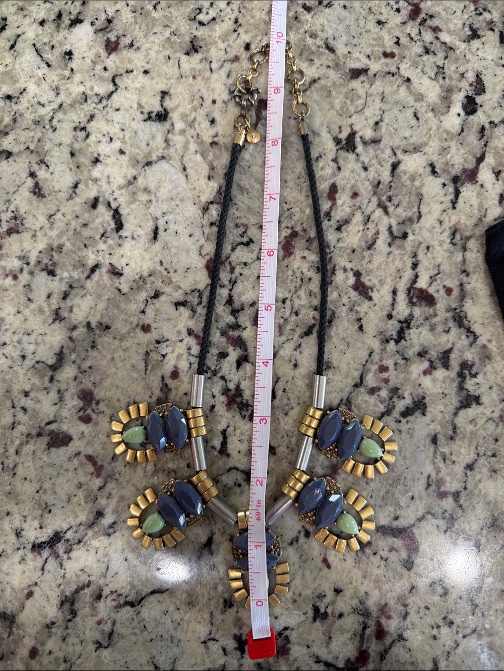 J. Crew Mixed Metal Blue/Green
Cord Statement Necklace - Picture 7 of 10